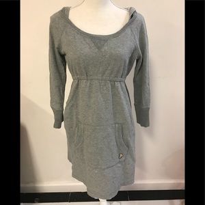 Grey hooded distressed dress by VS Pink